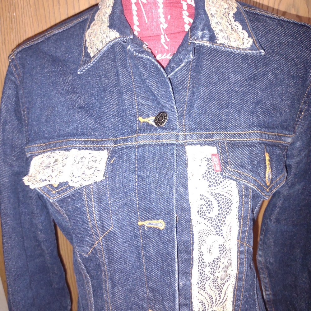 Upcycle Jean Jacket Med - Picture 2 of 7